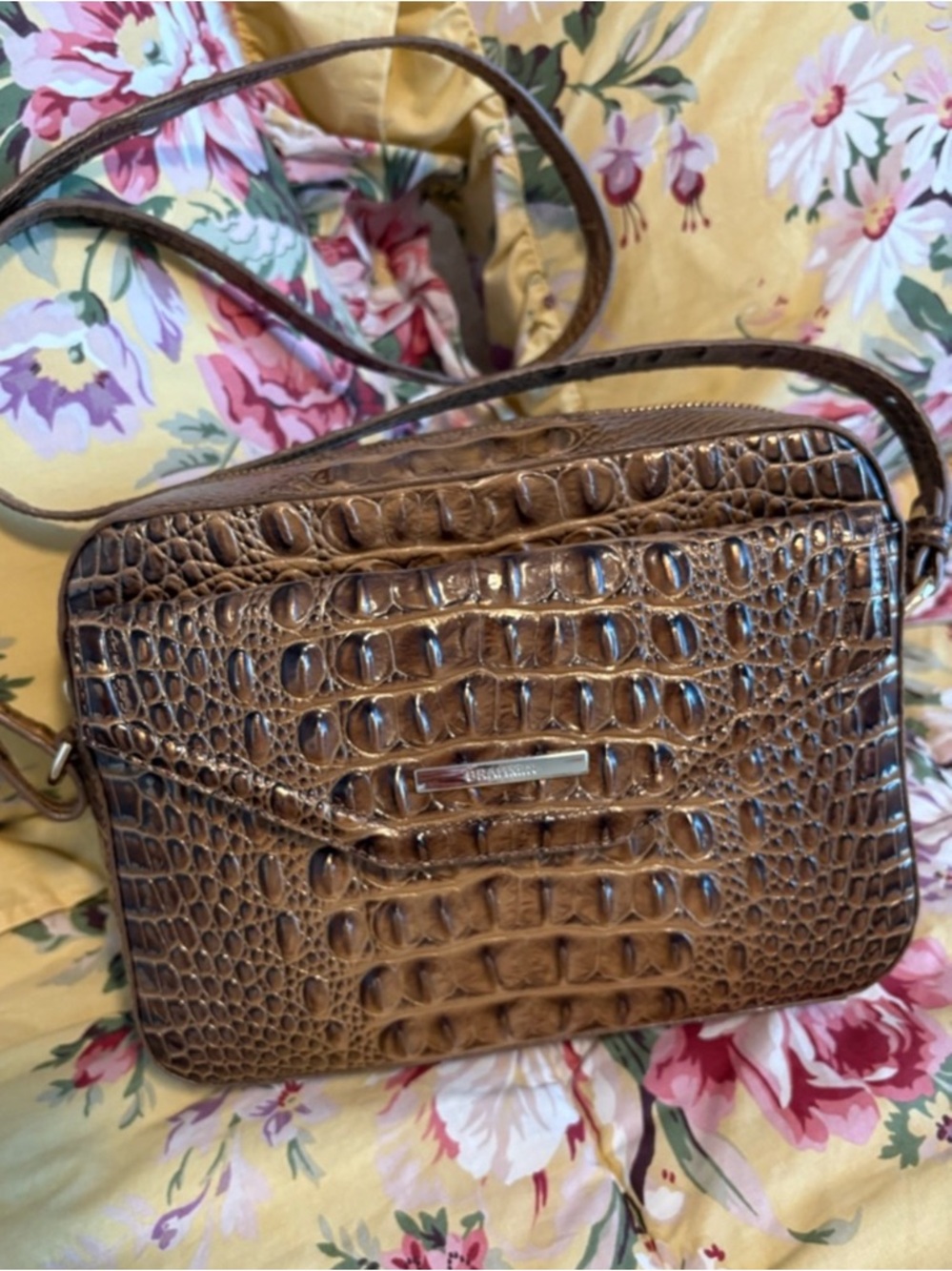 Brown Brahmin Bag with Hints of Burnished Bronze